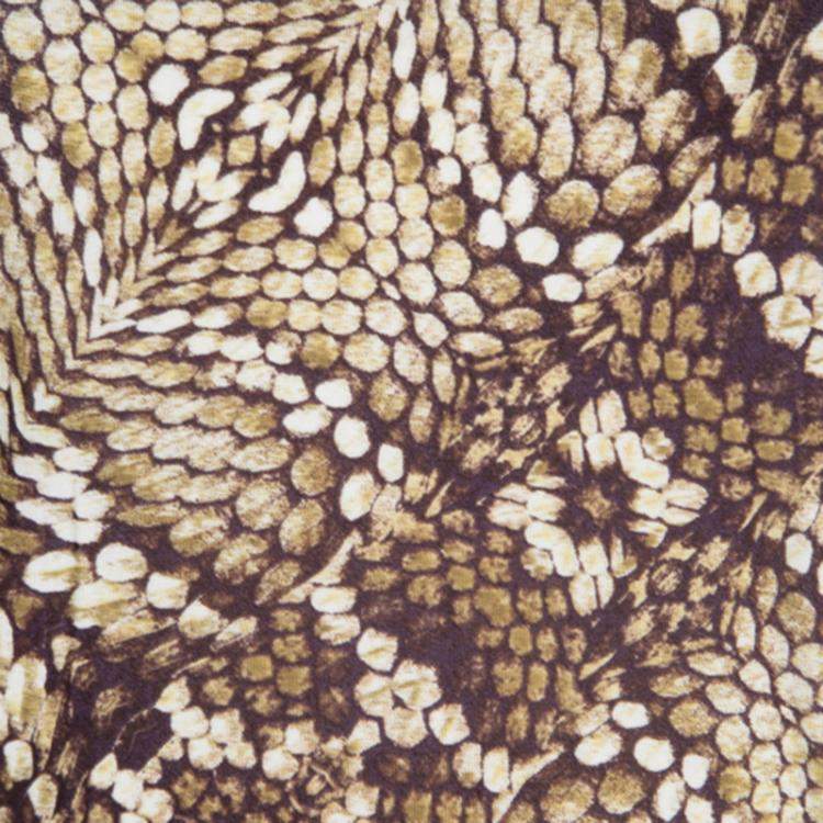 Pre Owned Just Cavalli Brown Animal Printed Knit Top L