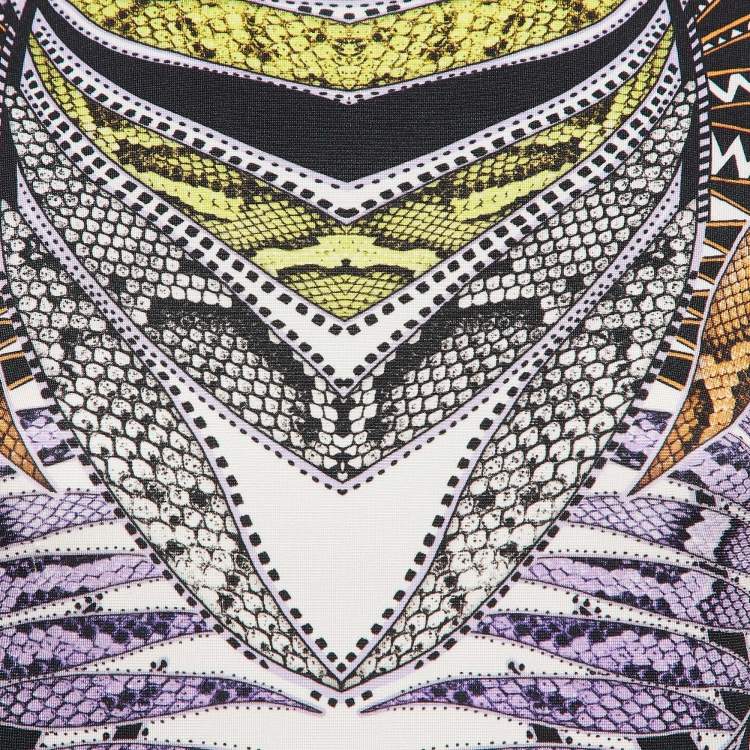 Pre Owned Just Cavalli Multicolor Printed Jersey Sheath Dress M