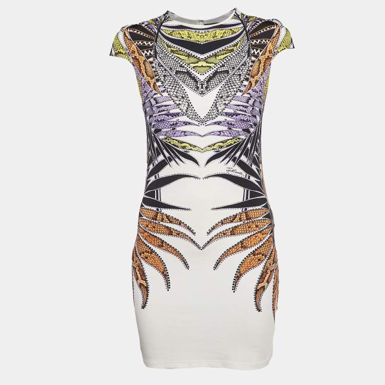 Pre Owned Just Cavalli Multicolor Printed Jersey Sheath Dress M