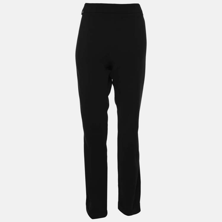 Pre Owned Just Cavalli Black Viscose Blend Trousers L