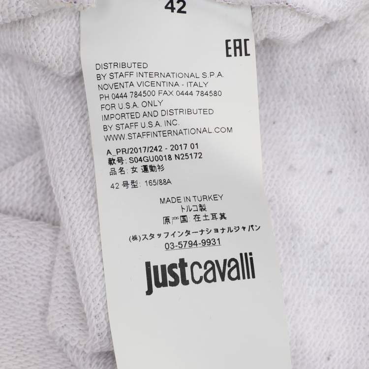 Pre Owned Just Cavalli Multicolor Python Print Cotton Blend Sweater M
