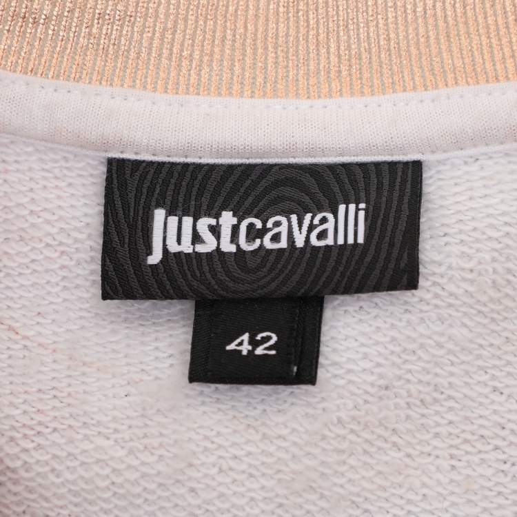 Pre Owned Just Cavalli Multicolor Python Print Cotton Blend Sweater M