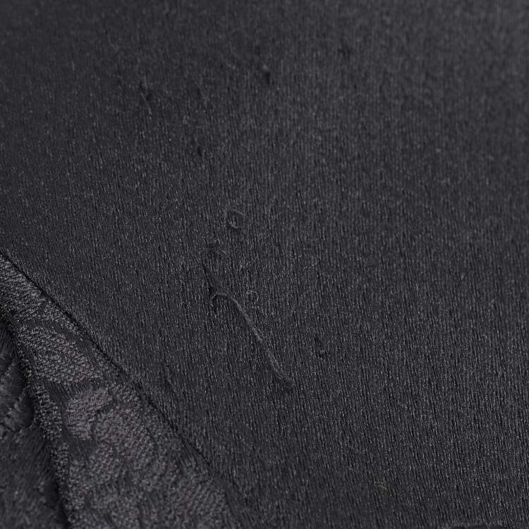 Pre Owned Just Cavalli Black Jacquard Mid Length Coat M