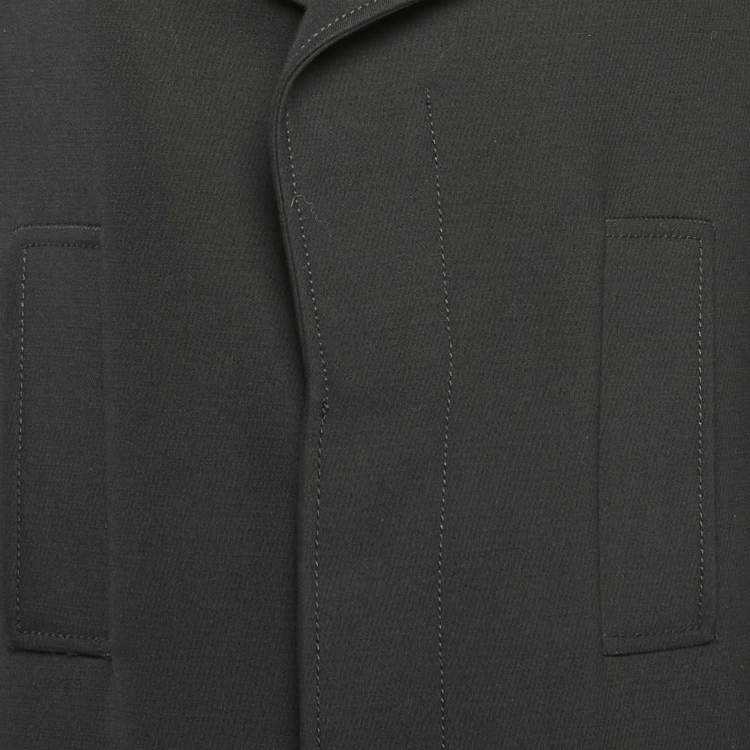 Pre Owned Just Cavalli Black Velvet Trim Wool Gabardine L