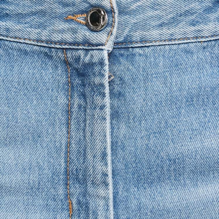 Pre Owned Just Cavalli Washed Blue Denim Skinny Jeans S Waist 26"
