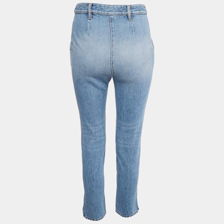 Pre Owned Just Cavalli Washed Blue Denim Skinny Jeans S Waist 26"