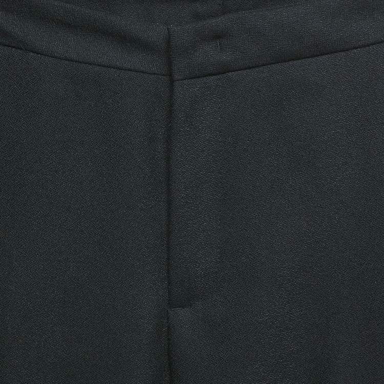 Pre Owned Just Cavalli Black Crepe Wool Formal Trousers S