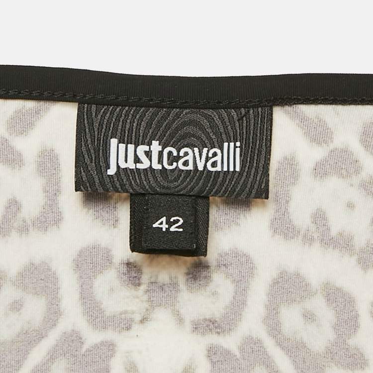 Pre Owned Just Cavalli Brown Leopard Print Jersey Mini Dress M