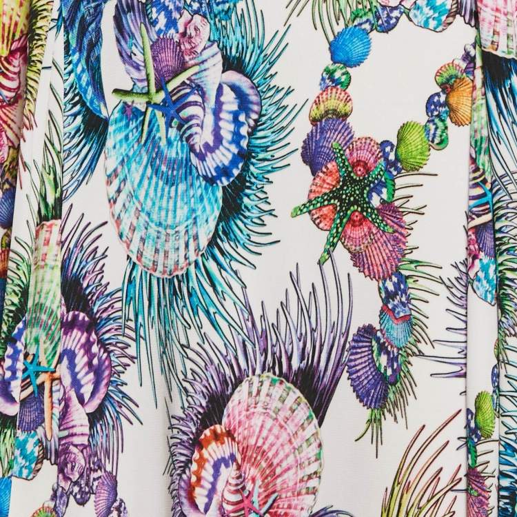 Pre Owned Just Cavalli Multicolor Shell Print Jersey Maxi Skirt M