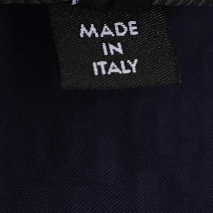 Pre Owned Just Cavalli Navy Blue Viscose Embellished Button Front Shirt M