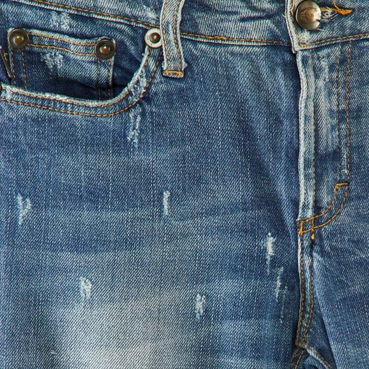 Pre Owned Just Cavalli Blue Denim Slim Fit Jeans S/Waist 29"