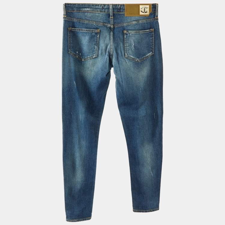 Pre Owned Just Cavalli Blue Denim Slim Fit Jeans S/Waist 29"