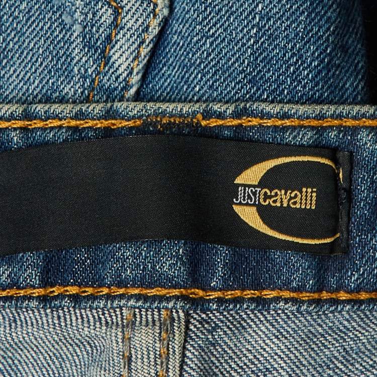 Pre Owned Just Cavalli Blue Denim Slim Fit Jeans S/Waist 29"