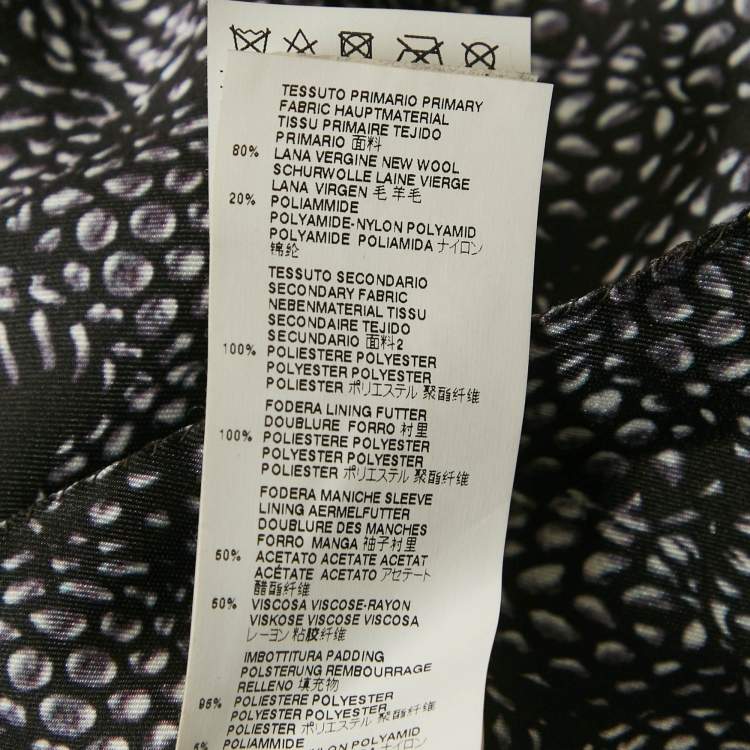 Pre Owned Just Cavalli Black Wool Tailored Coat S