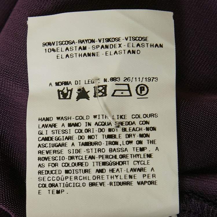 Pre Owned Just Cavalli Purple Jersey One Shoulder Top M