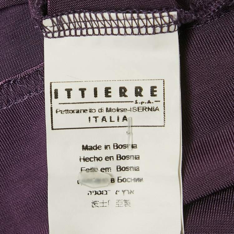 Pre Owned Just Cavalli Purple Jersey One Shoulder Top M