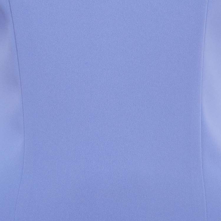 Pre Owned Just Cavalli Purple Floral Print Crepe Perforated Detail Mini Dress S
