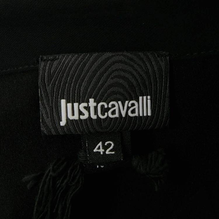 Pre Owned Just Cavalli Black Lace Embroidered Detail Mini Dress M