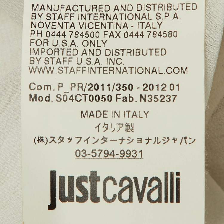 Pre Owned Just Cavalli Yellow Snakeskin Printed Georgette Mini Dress S