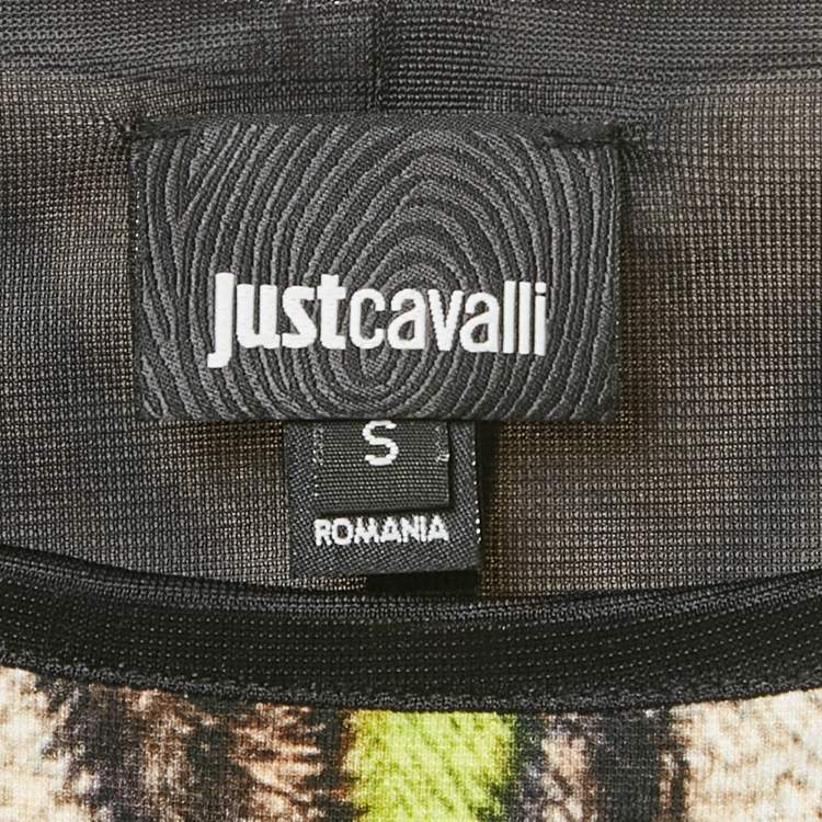 Pre Owned Just Cavalli Multicolor Animal Print Jersey Mini Dress S