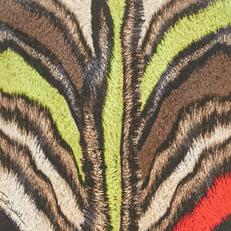 Pre Owned Just Cavalli Multicolor Animal Print Jersey Mini Dress S