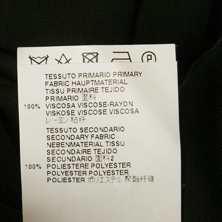 Pre Owned Just Cavalli Black Crepe Plisse Panel Maxi Skirt L