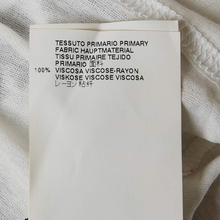 Pre Owned Just Cavalli White Printed Embellished Jersey T-Shirt M