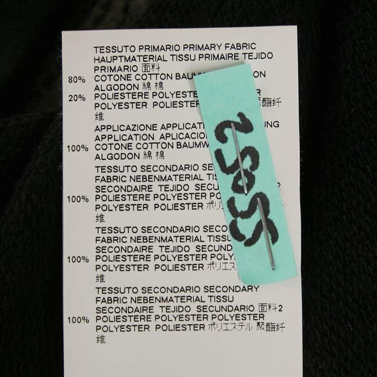 Pre Owned Just Cavalli Black Lion Embossed Cotton Sweatshirt S