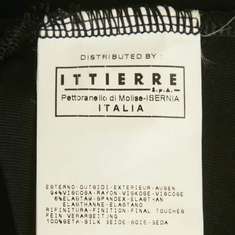 Pre Owned Just Cavalli Black Animal Print Frill Detail Jersey Top XS 