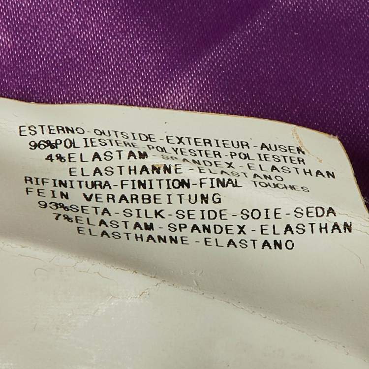 Pre Owned Just Cavalli Purple Satin Detachable Drape Corset Top M