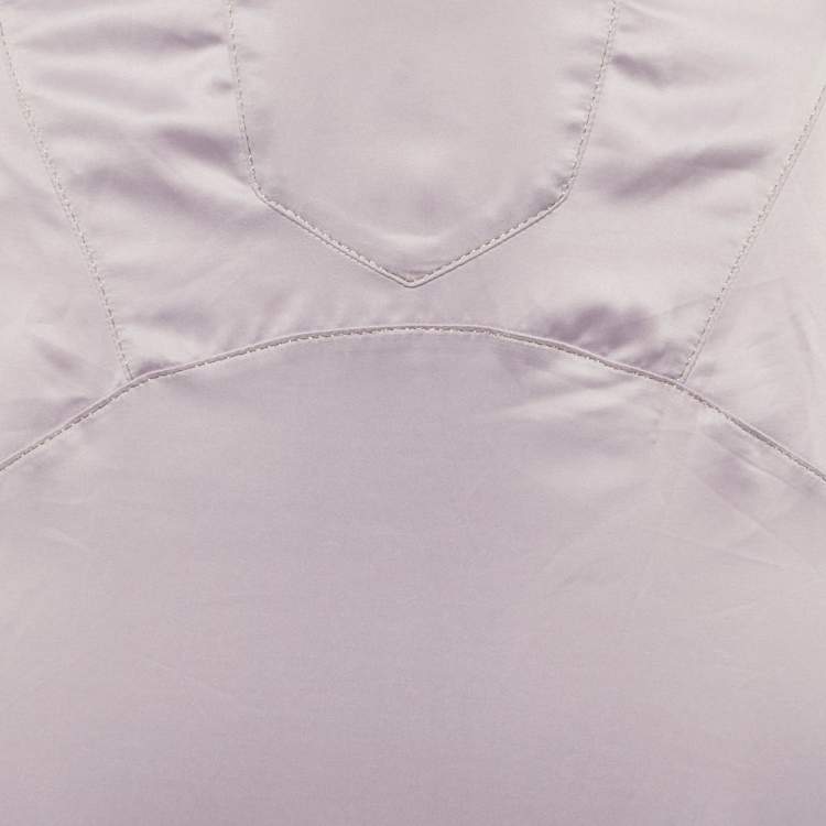 Pre Owned Just Cavalli Lavender Satin Asymmetric Hem Maxi Skirt L