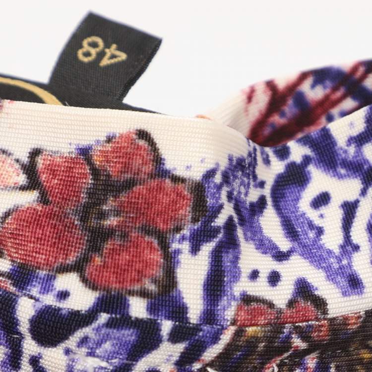 Pre Owned Just Cavalli Beige Printed Jersey Long Sleeve Tops L