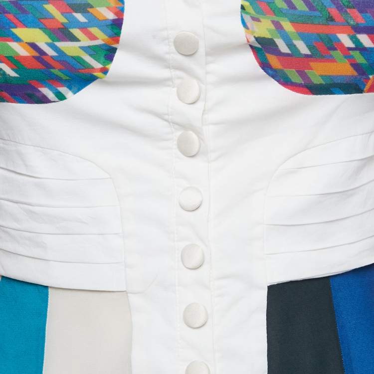 Pre Owned Just Cavalli Multicolor Printed Silk Top M