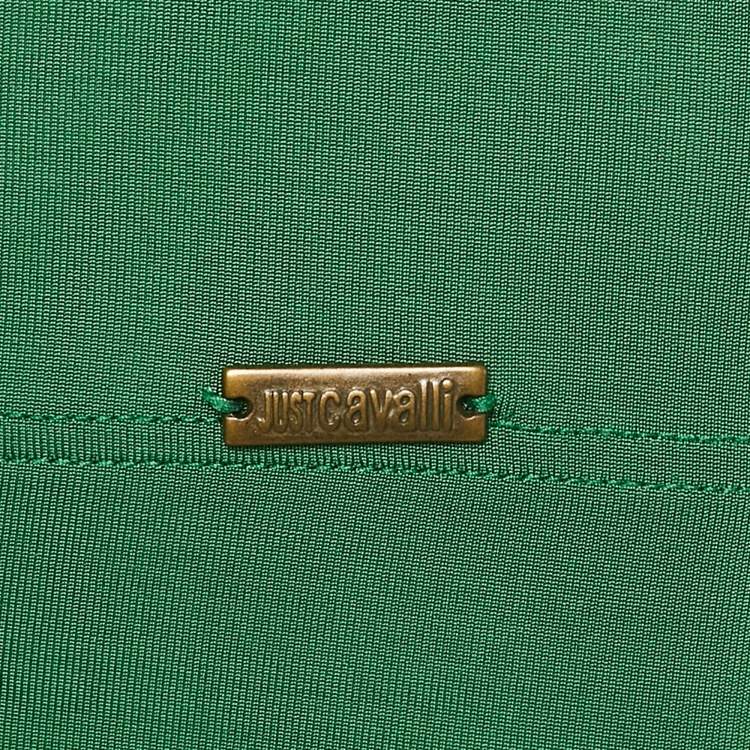 Pre Owned Just Cavalli Green Jersey Layered Blouse XS