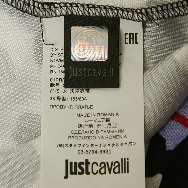 Pre Owned Just Cavalli Multicolor Printed jeresy Mini Dress S