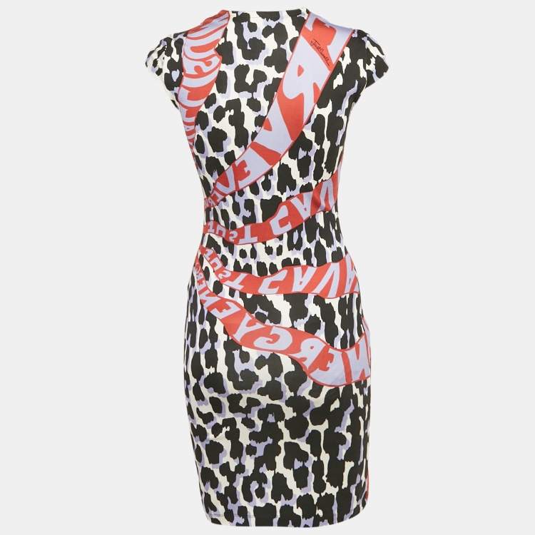 Pre Owned Just Cavalli Multicolor Printed jeresy Mini Dress S