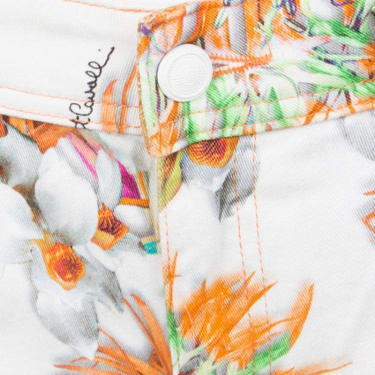 Pre Owned Just Cavalli Multicolor Floral And Python Print Straight Fit Jeans M