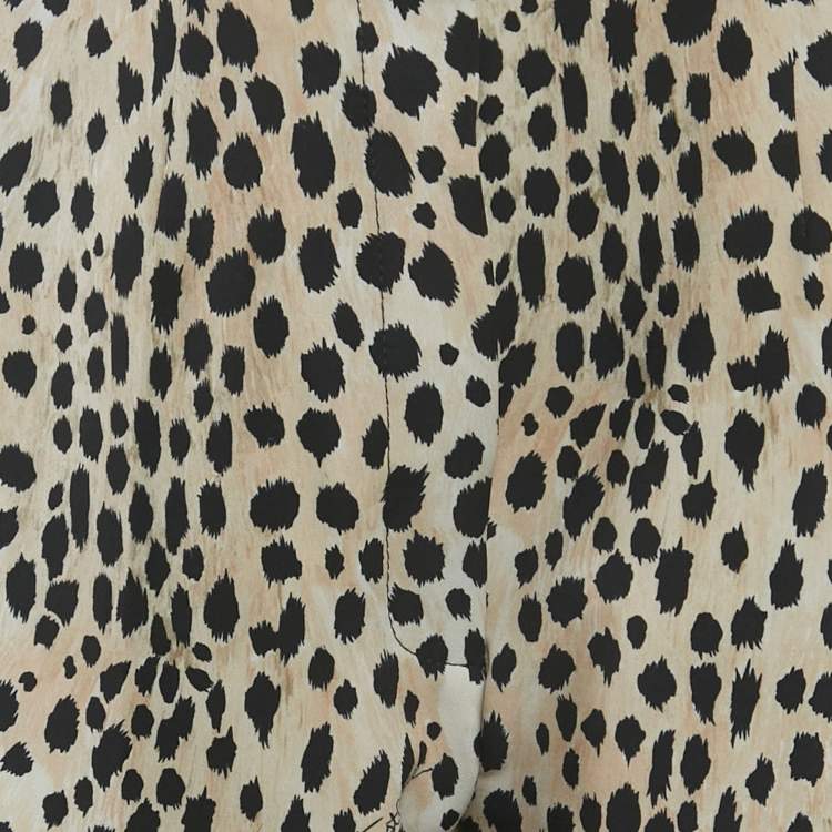 Pre Owned Just Cavalli Black Leopard Jersey Trousers M