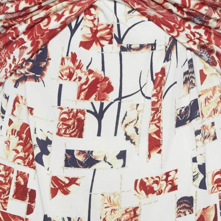 مملوكة مسبقًا Just Cavalli Multicolour Jersey Floral Print Sleeveless Dress M