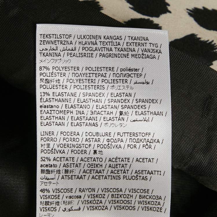 مملوكة مسبقًا Just Cavalli Beige Jaguar Print Silk Blend Blazer M