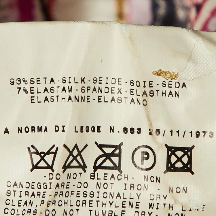 Pre Owned Just Cavalli Multicolor Printed Silk Top M