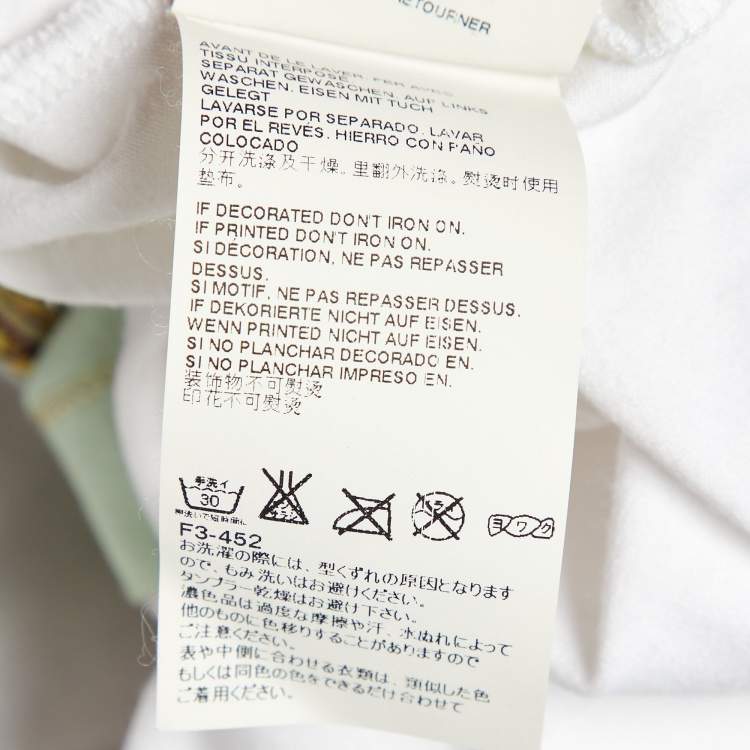 Pre Owned Just Cavalli White Printed Jersey Dolman Sleeve T-Shirt XS