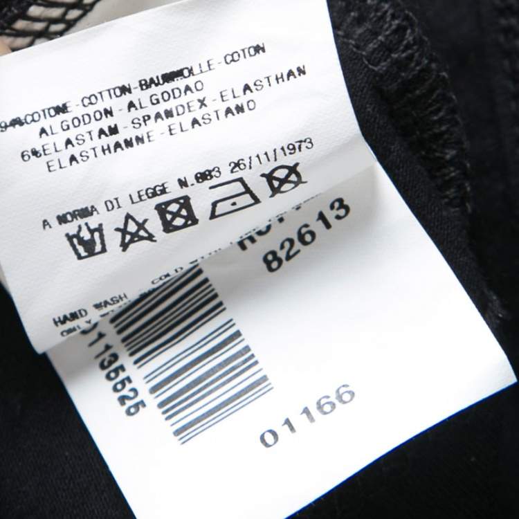 Pre Owned Just Cavalli Black Printed Jersey Halter Top M