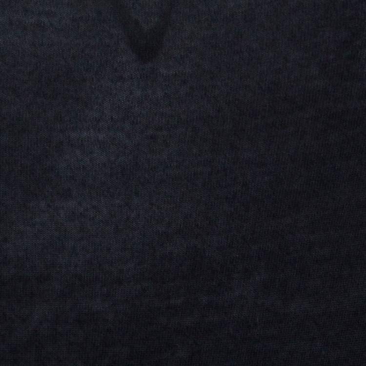 Pre Owned Just Cavalli Black Jersey Animal Printed Trim Scoop Neck T-Shirt S