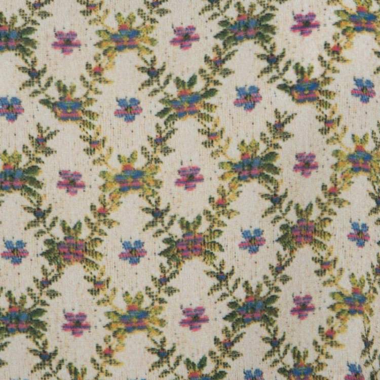 Pre Owned Just Cavalli Beige Floral Print Sleeveless Peplum Top S