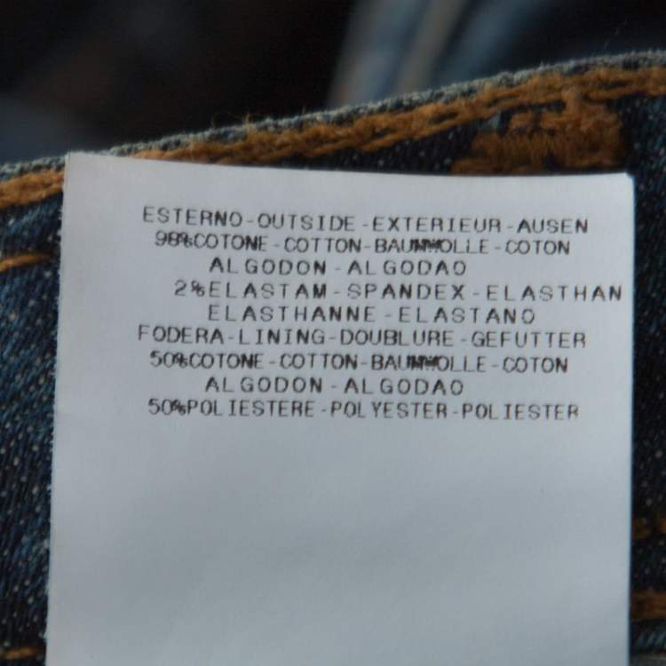 Pre Owned Just Cavalli Indigo Faded Denim Straight Fit Jeans M