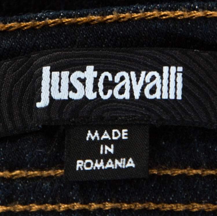مملوكة مسبقًا Just Cavalli Blue Dark Wash Denim Slim Fit jeans M