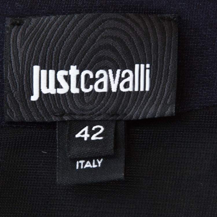 Pre Owned Just Cavalli Multicolor Printed Stretch Knit Sheath Dress M