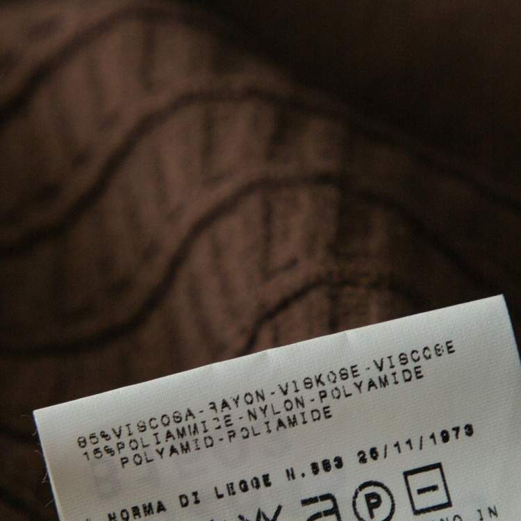 Pre Owned جامبر جست كافالي أكمام مزينة تريكو مضلع بني مقاس كبير جداً جداً جداً (اكس اكس اكس لارج)