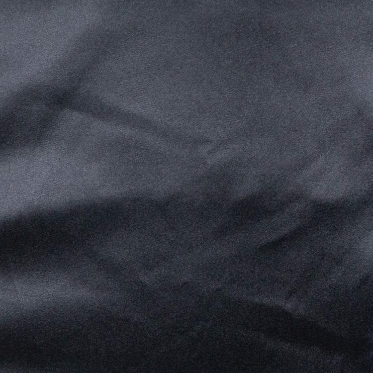 Pre Owned Just Cavalli Black Satin Train Detail Maxi Skirt L